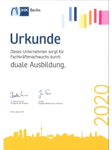 Zertifikat IHK Ausbildung