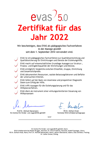Evas-Zertifikat 2022